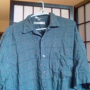 Geoffrey Beene Vintage Blue Patterned Men's Shirt